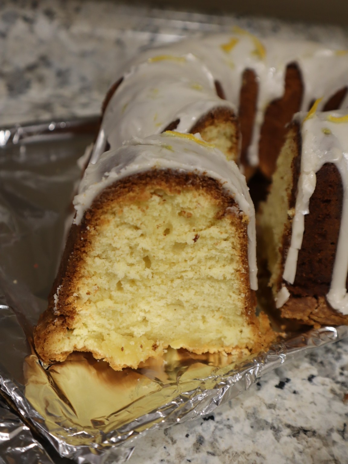 Glazed pound cake
